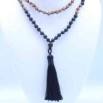 Lava Rock Mala Bead Necklace –  Length: 19  6mm Beads Malas 2024-07-27