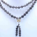 Smoky Quartz Mala Bead Necklace –  Length: 22  8mm Beads Malas 2024-07-27