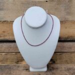Rhodolite Garnet Necklace with .925 Sterling Silver Chain Necklaces 2024-07-27