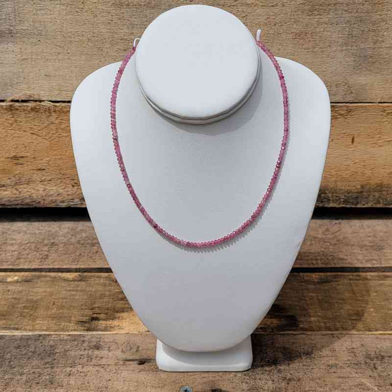 Garnet Necklace with .925 Sterling Silver Chain Necklaces 2024-07-26