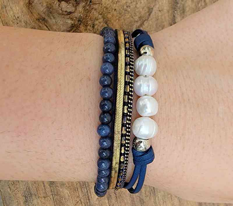 Fresh Water Pearl Layered Bracelet Bracelets 2024-07-27