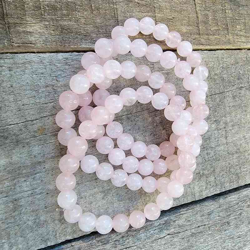 Rose Quartz Stretchy Crystal Bracelet Bracelets 2024-07-27